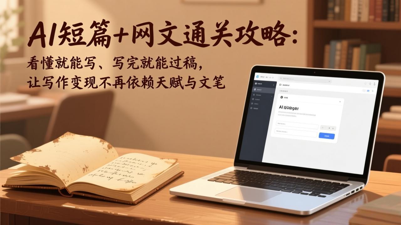 AI短篇+网文通关攻略：看懂就能写、写完就能过稿，让写作变现不再依赖天赋与文笔-点子口袋网