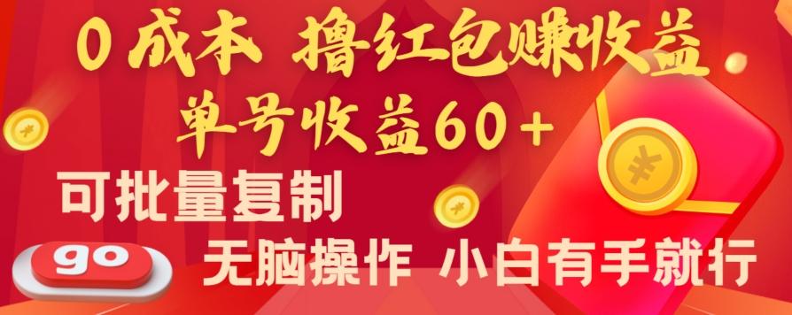 全新平台，0成本撸红包赚收益，单号收益60+，可批量复制，无脑操作，小白有手就行【揭秘】-点子口袋网