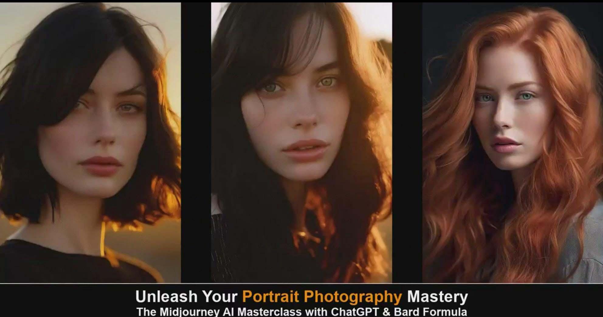 图片[3]-(9312期)Midjourney v5 ChatGPT 和 Bard AI人工智能人像摄影大师班-15节-中英字幕-点子口袋网