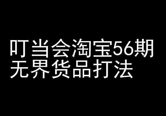 叮当会淘宝56期：无界货品打法-淘宝开店教程-点子口袋网