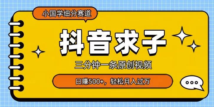 小国学细分赛道，三分钟一条原创视频，日赚500+，可矩阵复制-点子口袋网
