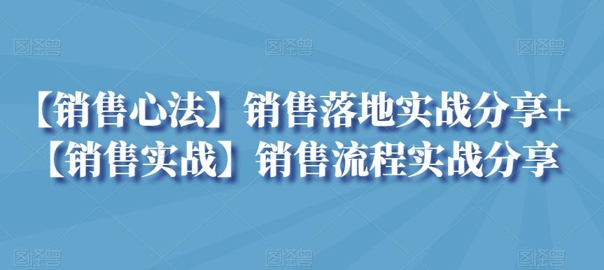 【销售心法】销售落地实战分享+【销售实战】销售流程实战分享-点子口袋网