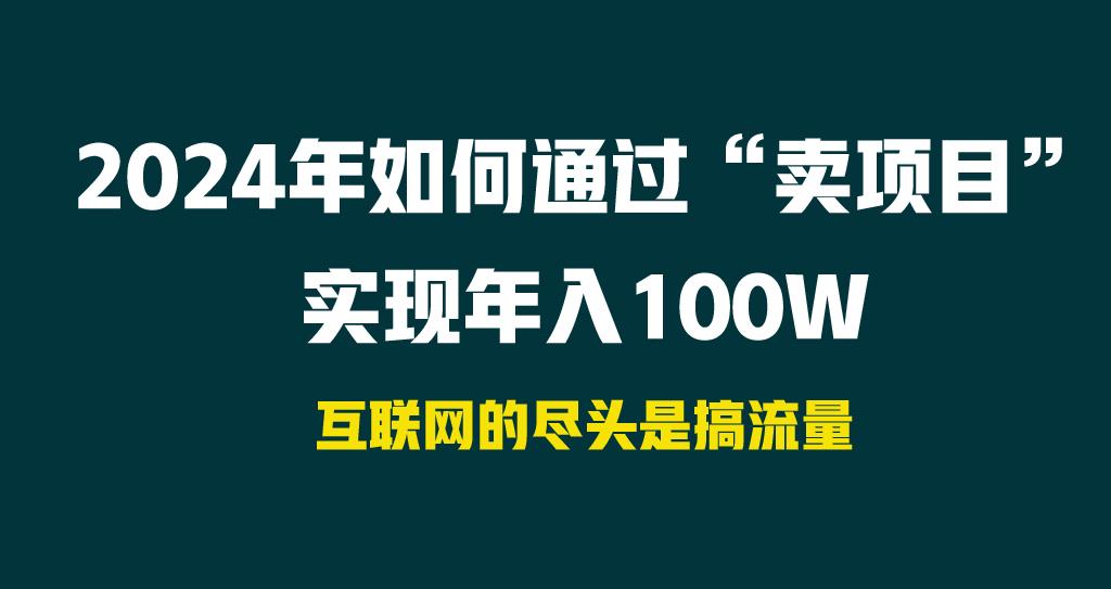 2024年如何通过“卖项目”实现年入100W-点子口袋网