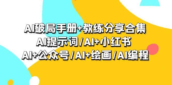(9351期)AI破局手册+教练分享合集：AI提示词/AI+小红书 /AI+公众号/AI+绘画/AI编程-点子口袋网