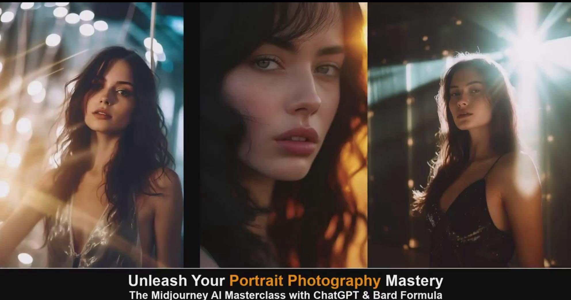 图片[6]-(9312期)Midjourney v5 ChatGPT 和 Bard AI人工智能人像摄影大师班-15节-中英字幕-点子口袋网