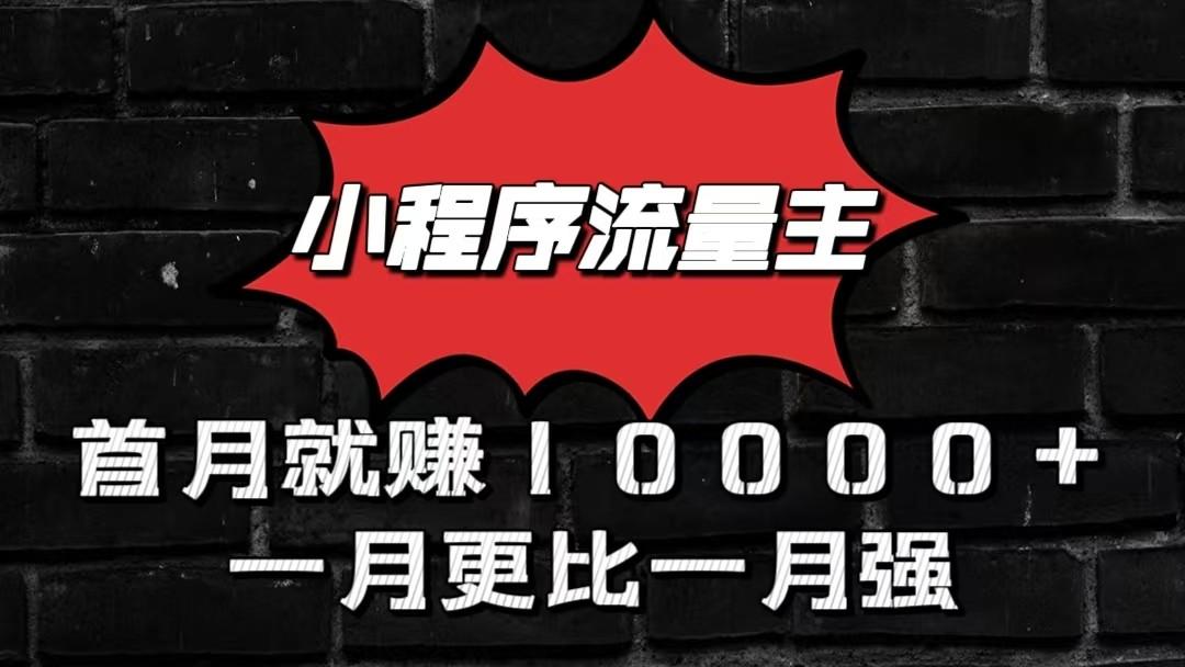 小程序流量主首月就赚10000+，一月更比一月强！小本创业首选-点子口袋网