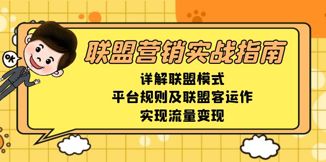 联盟营销实战指南，详解联盟模式、平台规则及联盟客运作，实现流量变现-点子口袋网