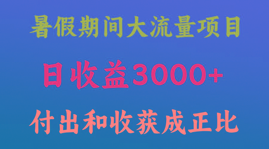 一天收益3000+，暑假期间， 这个项目才是真火-点子口袋网