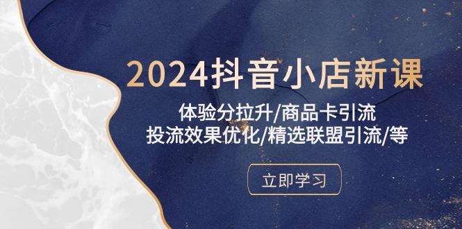 2024抖音小店新课，体验分拉升/商品卡引流/投流效果优化/精选联盟引流/等-点子口袋网