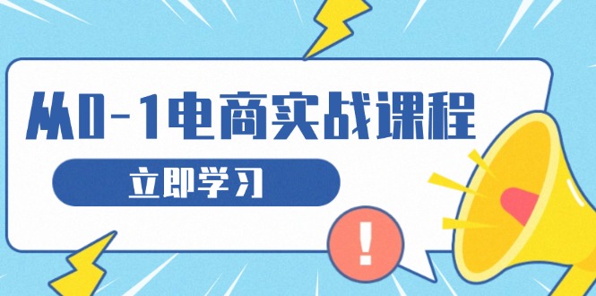 从零做电商实战课程，教你如何获取访客、选品布局，搭建基础运营团队-点子口袋网