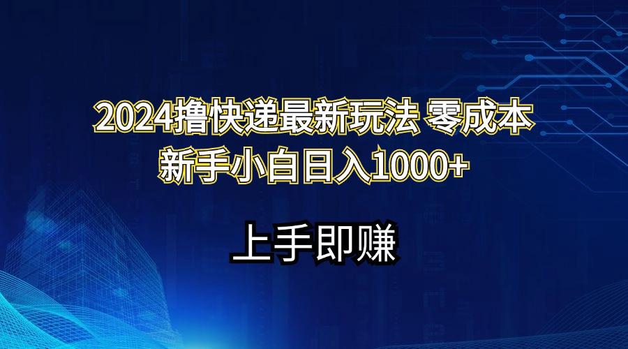 2024撸快递最新玩法零成本新手小白日入1000+-点子口袋网