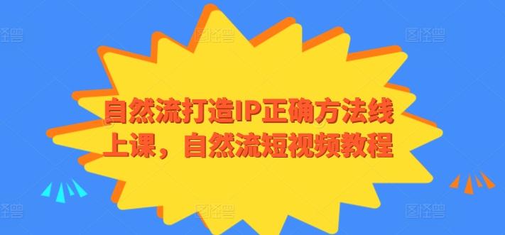自然流打造IP正确方法线上课，自然流短视频教程-云创网