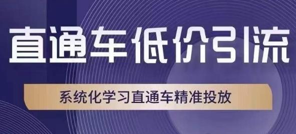 直通车低价引流课，系统化学习直通车精准投放-云创网