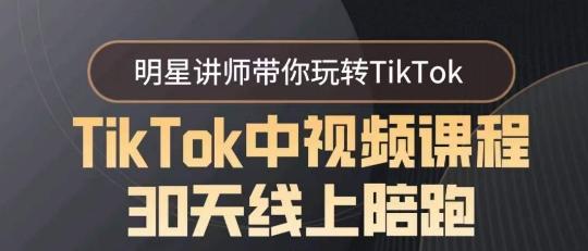 TikTok中视频课程30天线上陪跑，明星讲师带你玩转TikTok-点子口袋网