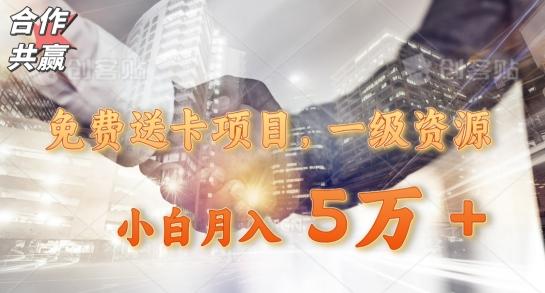 免费送卡项目，一级资源，小白月入5万+-点子口袋网