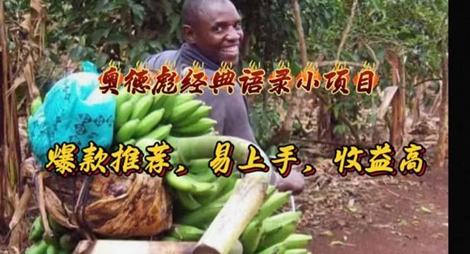 奥德彪经典语录小项目，爆款推荐，易上手，收益高-点子口袋网