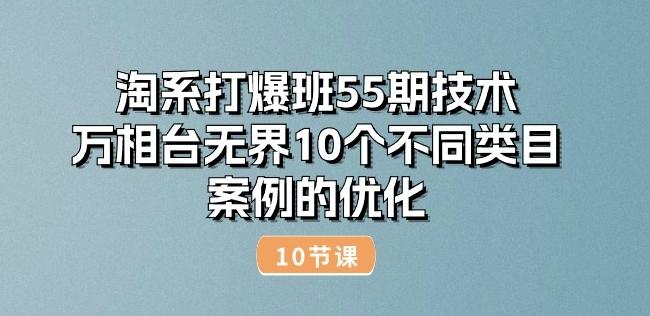 淘系打爆班55期技术：万相台无界10个不同类目案例的优化(10节)-点子口袋网