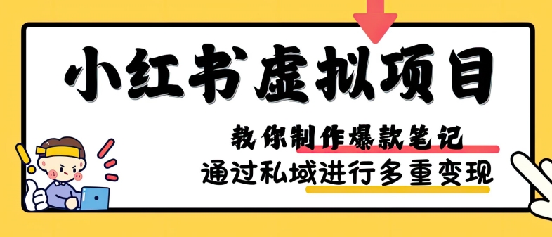 小红书虚拟项目实战，爆款笔记制作，矩阵放大玩法分享-点子口袋网