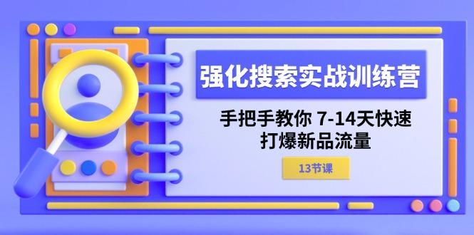 强化 搜索实战训练营，手把手教你 7-14天快速-打爆新品流量(13节课-点子口袋网