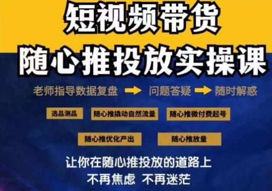 2024好物分享随心推投放实操课，随心推撬动自然流量/微付费起号/优化产出-点子口袋网
