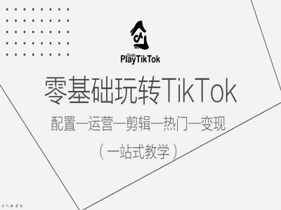 零基础玩转TikTok，配置一运营一剪辑一热门一变现，一站式教学-点子口袋网