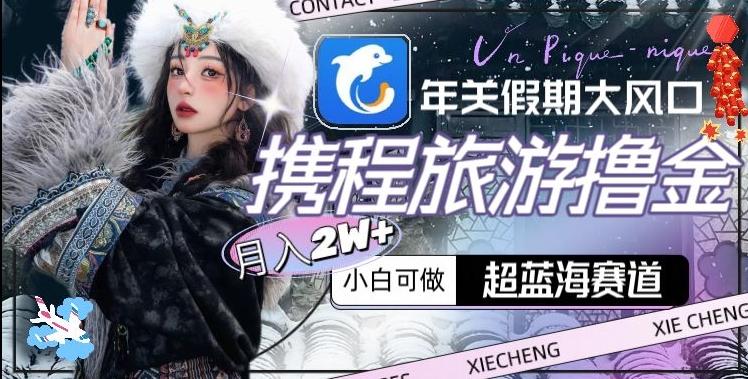 年关假期大风口，携程旅游撸金，超蓝海赛道,月入2w+【揭秘】-点子口袋网