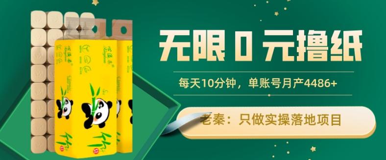 无限0元撸纸玩法、每天10分钟，三种变现方式-单号轻松月入4486+-点子口袋网