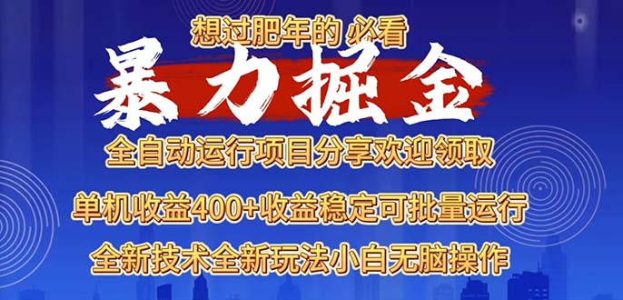 2025暴力掘金项目，想过肥年必看！-点子口袋网