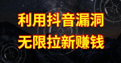 利用抖音链接漏洞，无限拉新赚钱【漏洞原理+操作流程】【揭秘】-点子口袋网
