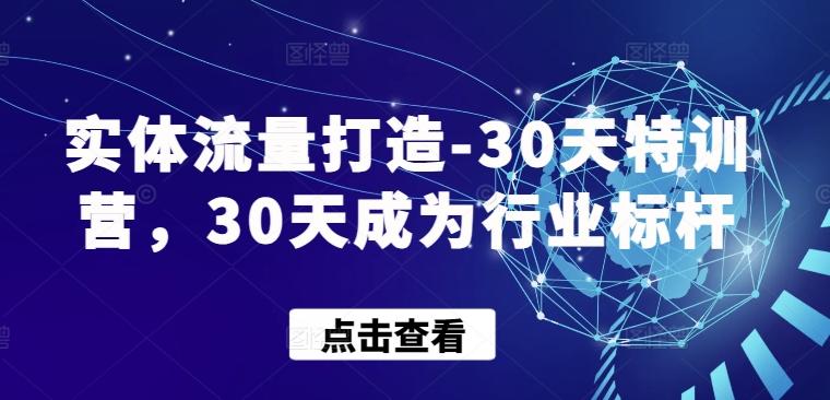 实体流量打造-30天特训营，30天成为行业标杆-云创网