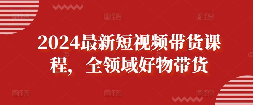 2024最新短视频带货课程，全领域好物带货-点子口袋网
