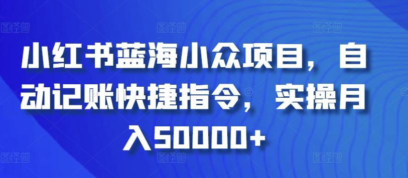 小红书蓝海小众项目，自动记账快捷指令，实操月入50000+【揭秘】-点子口袋网