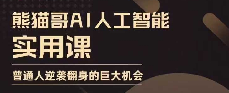 AI人工智能实用课，实在实用实战，普通人逆袭翻身的巨大机会-云创网