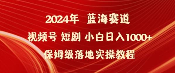 2024年视频号短剧新玩法小白日入1000+保姆级落地实操教程【揭秘】-点子口袋网