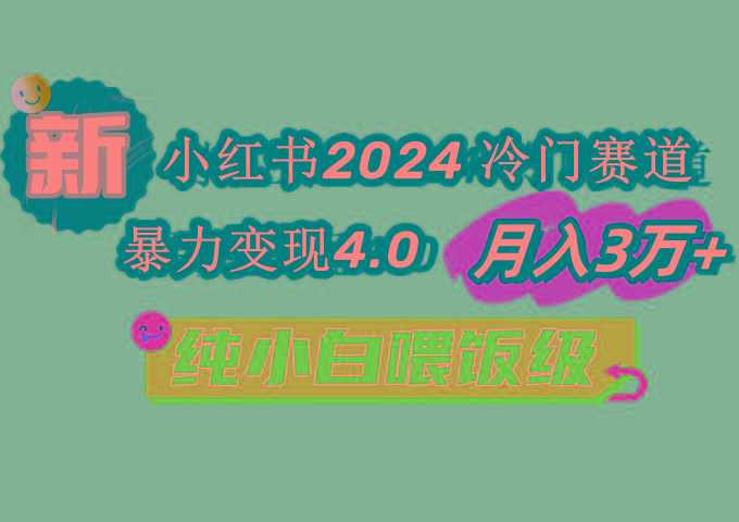 小红书2024冷门赛道 月入3万+ 暴力变现4.0 纯小白喂饭级-云创网