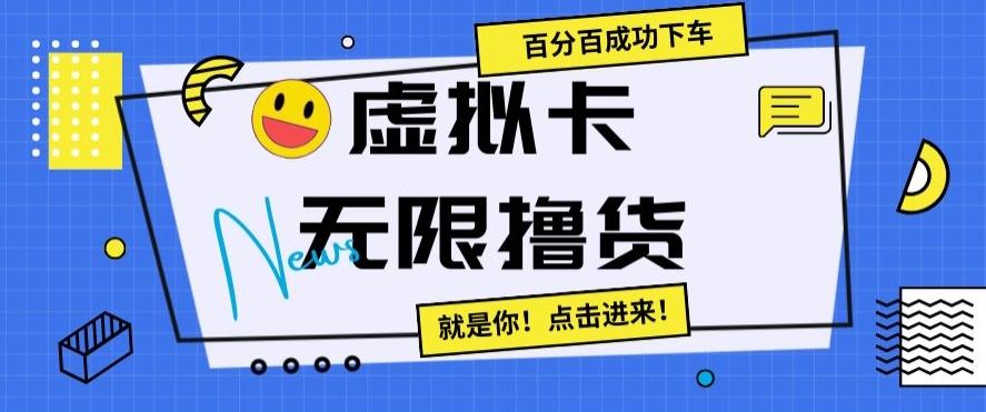 虚拟卡无限撸货，百分百成功下车【仅揭秘】-点子口袋网