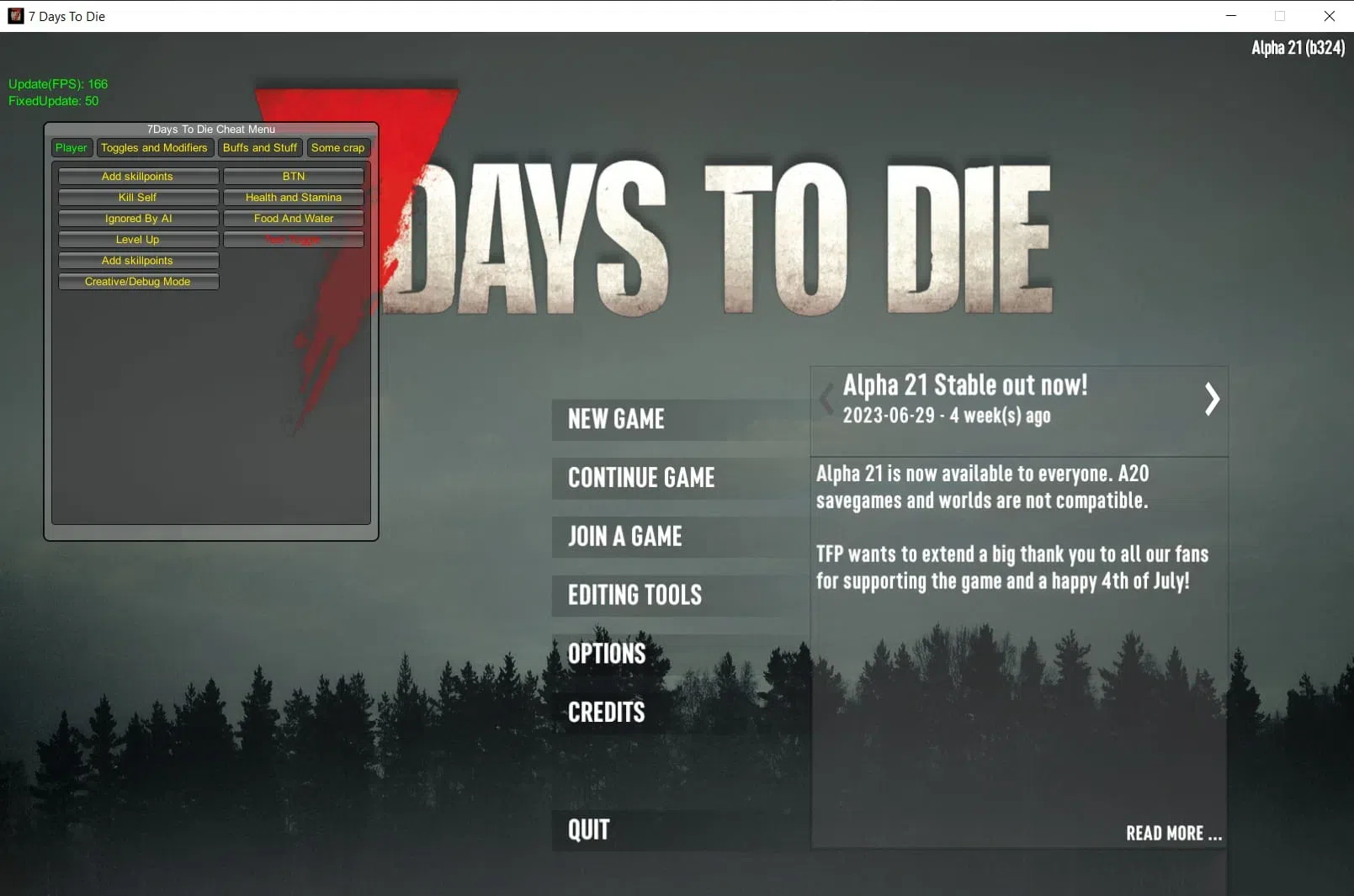 7 Days to Die 七日杀多功能修改器 v1.1.3.105 免费版-云创网