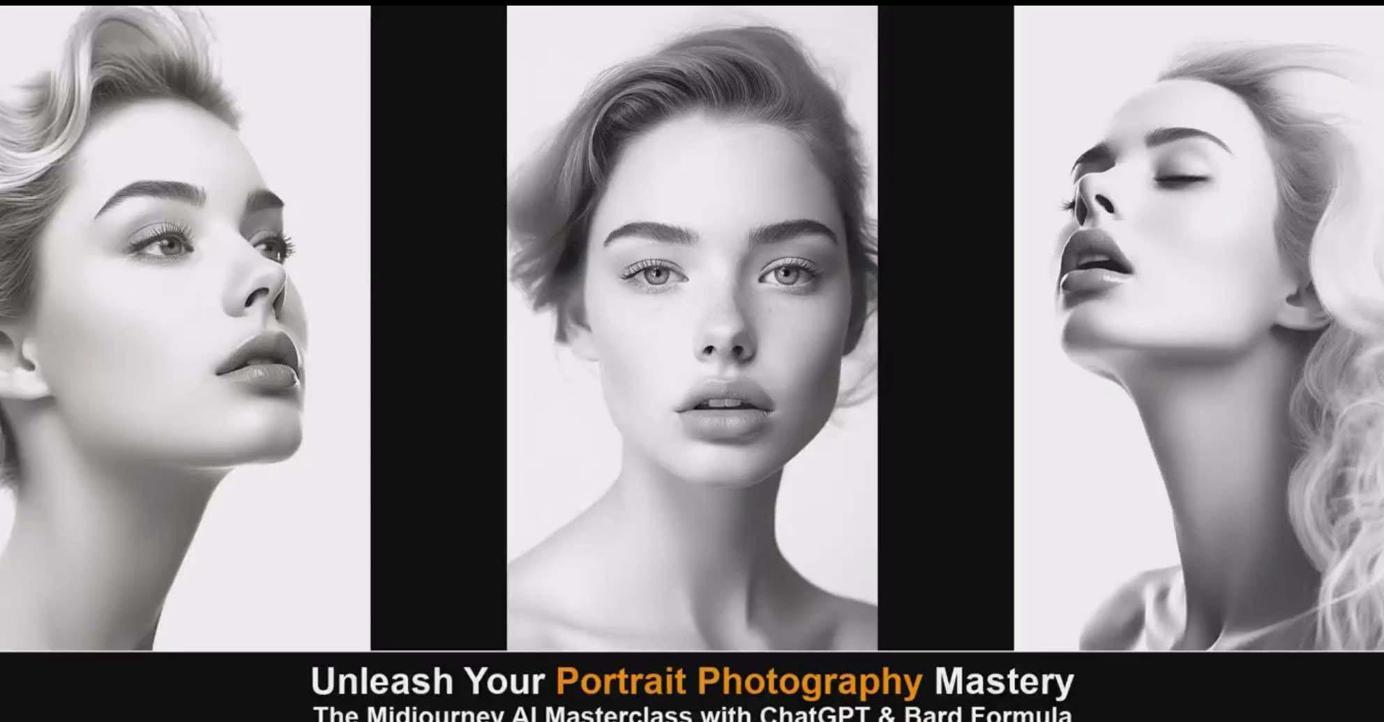 图片[1]-(9312期)Midjourney v5 ChatGPT 和 Bard AI人工智能人像摄影大师班-15节-中英字幕-点子口袋网