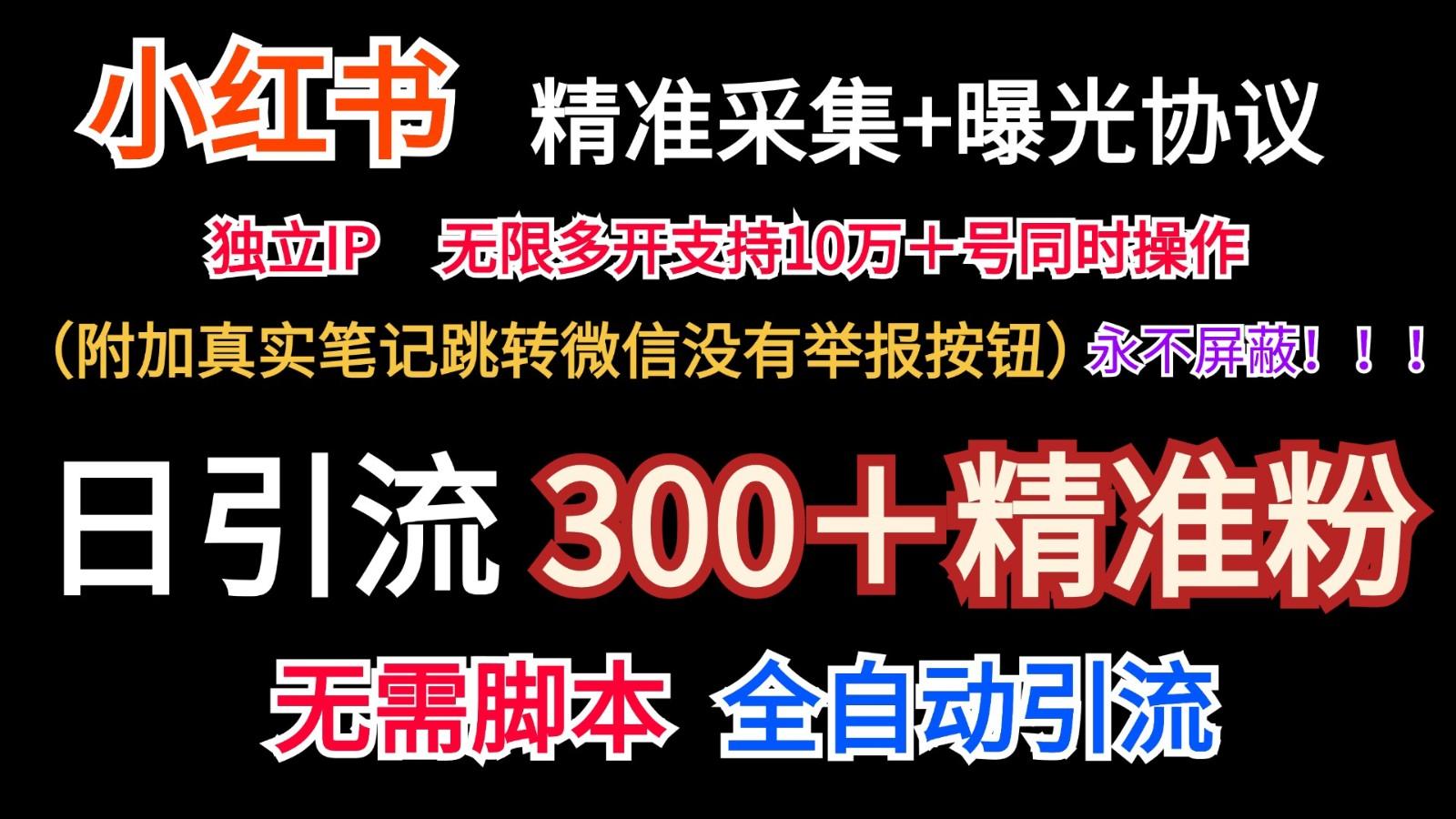 小红薯精准采集＋无限曝光＋真实笔记跳转微信，永不屏蔽(日引300＋精准粉)-点子口袋网