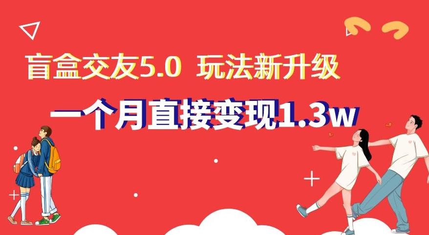 盲盒交友5.0，玩法全新升级，一个月直接变现1.3W，新手小白轻松上手【揭秘】-点子口袋网